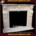 carving stone indoor freestanding fireplace FPS-A089